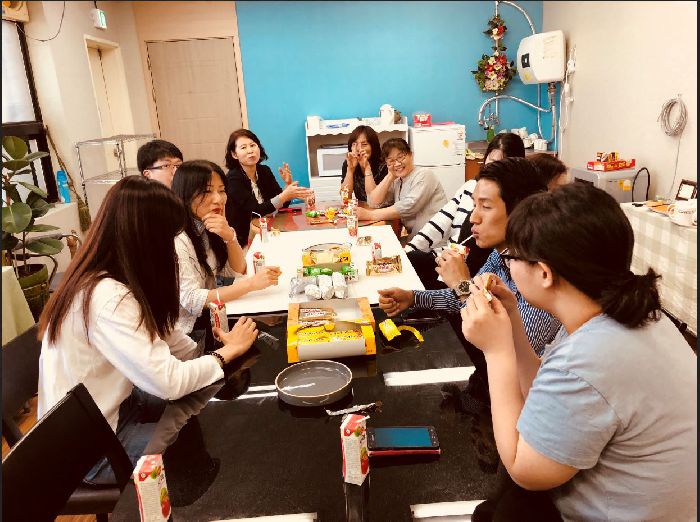 수료식 끝나고 다과시간